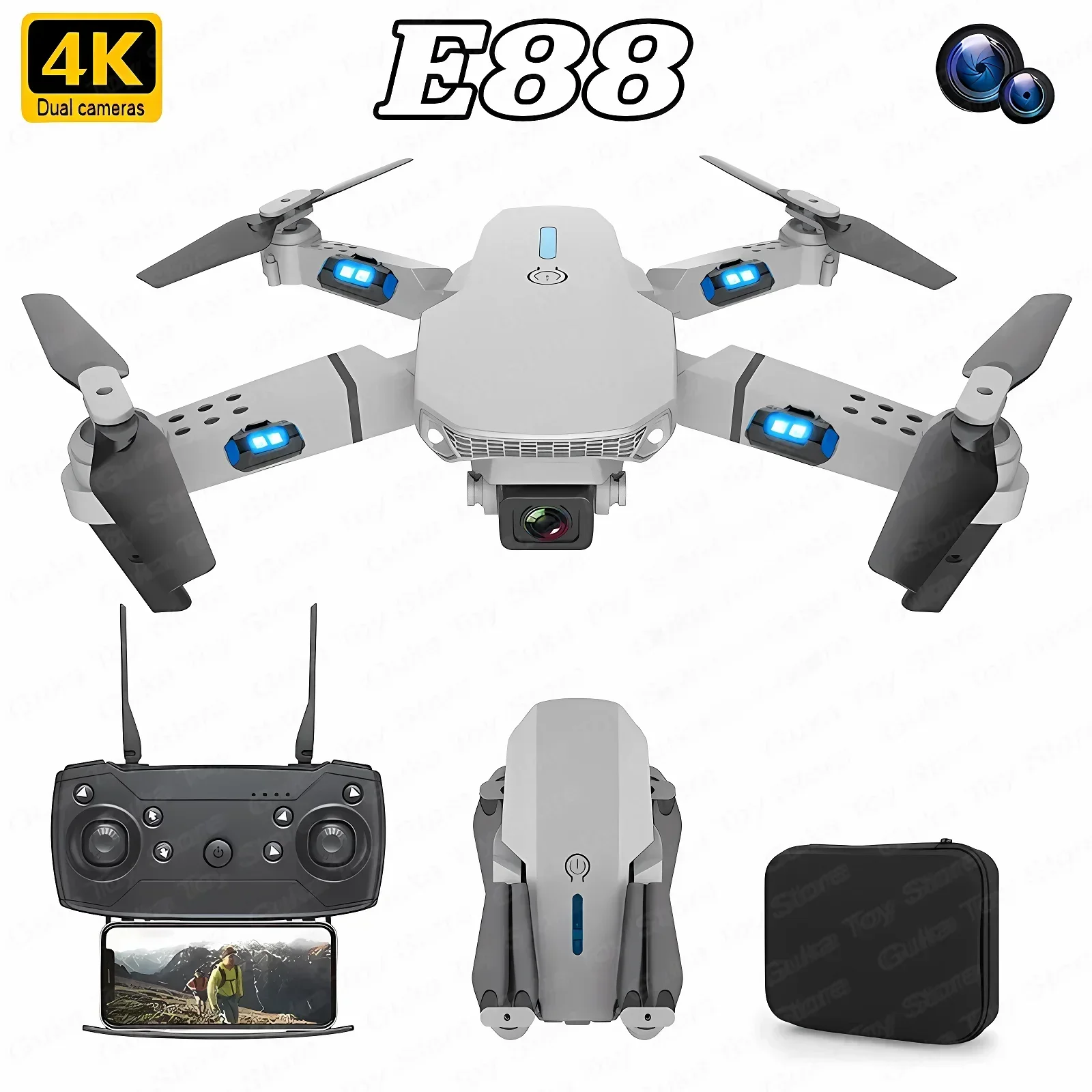 Drone Rc Fpv Pro - E88 Pro WIFI FPV Drone Wide