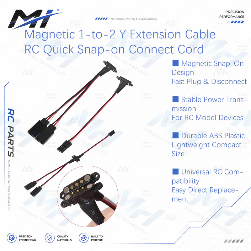 Drone Rc - Magnetic 1-to-2 Y Extension Cable JR