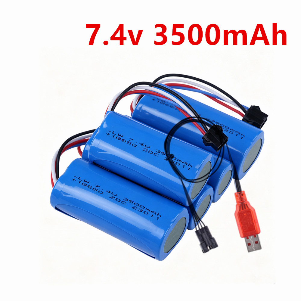 18650 3500mAh 7.4V SM-4P Plug  - Drone Rc Truck review and price