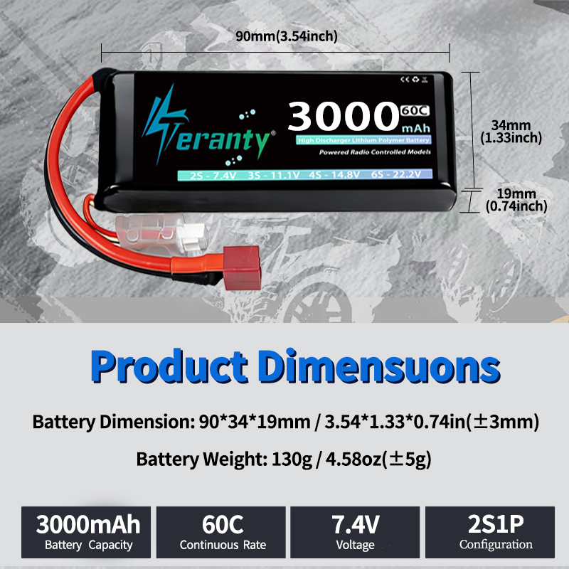 TERANTY 2S 3000mAh Lipo Batter - Drone Rc Truck review and price