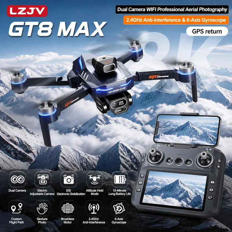 GT8 Max Foldable Drone 8K HD P - Drone Rc S156 review and price