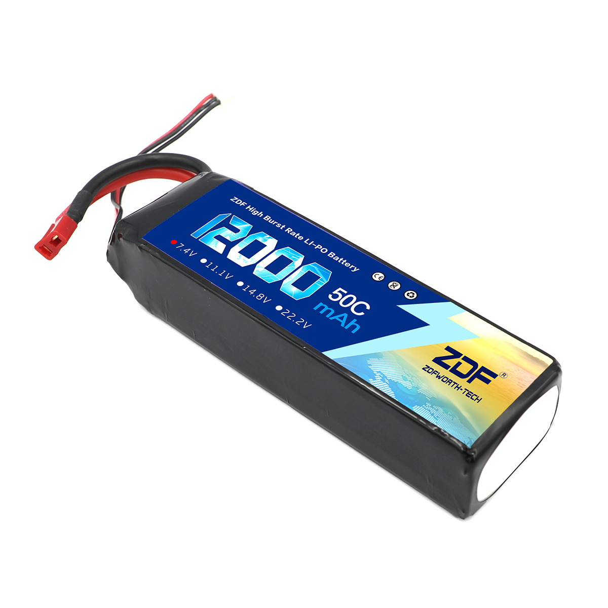ZDF 7.4V Lipo 12000 mAh 50C 2S - Drone Rc Truck review and price