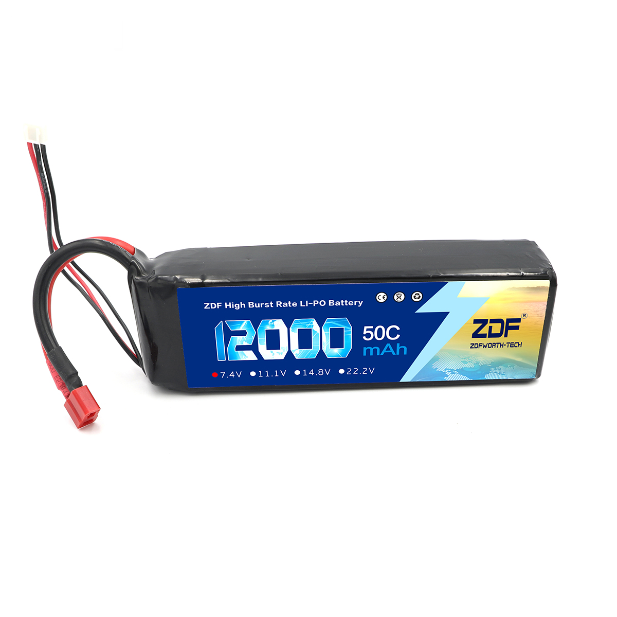 ZDF 7.4V Lipo 12000 mAh 50C 2S - Drone Rc Truck review and price