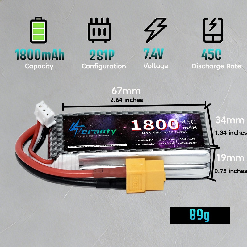 TERANTY 2S 3S 4S 1800mAh Lipo  - Drone Rc Truck review and price