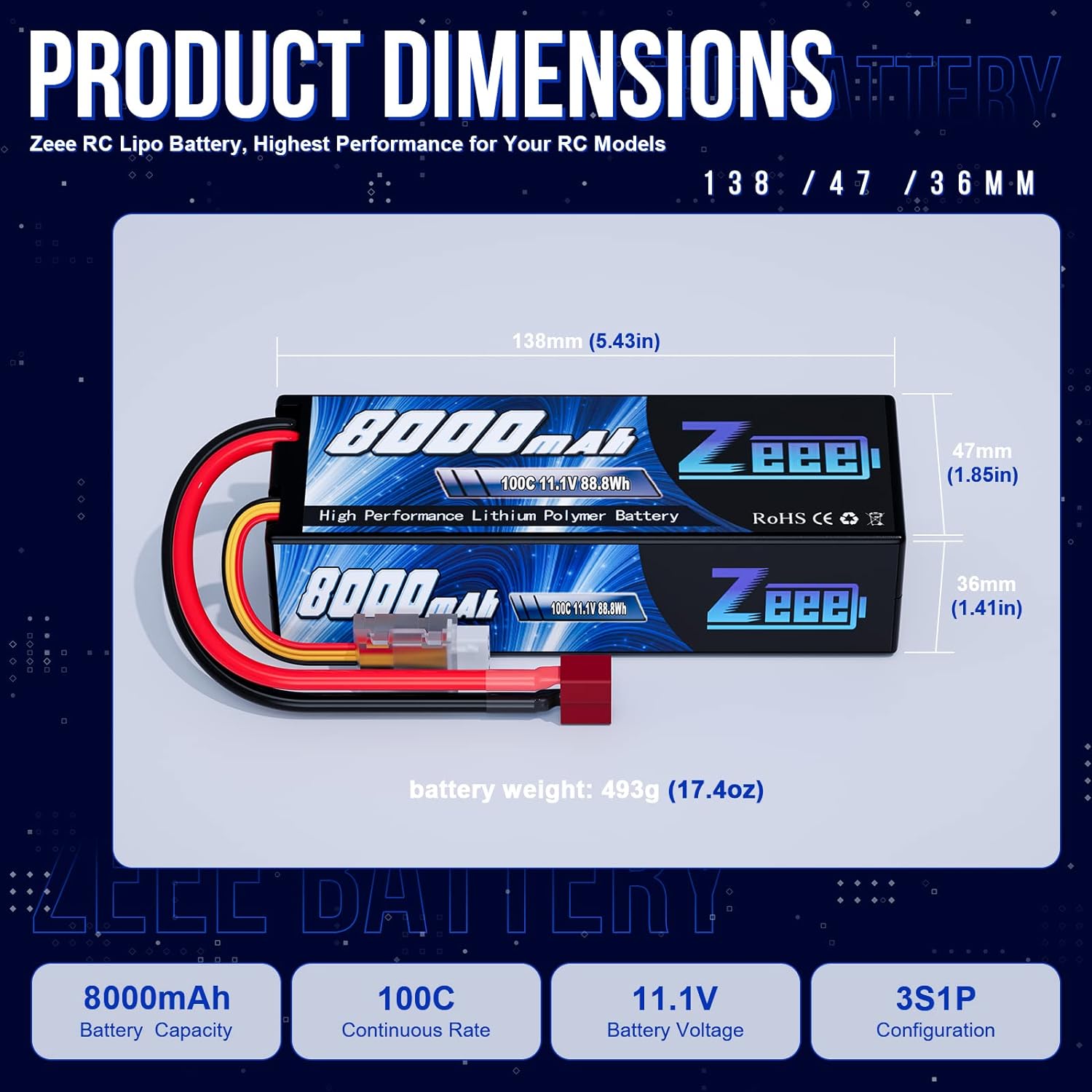 Zeee Lipo 3S 8000mAh Battery 1 - Drone Rc Truck review and price