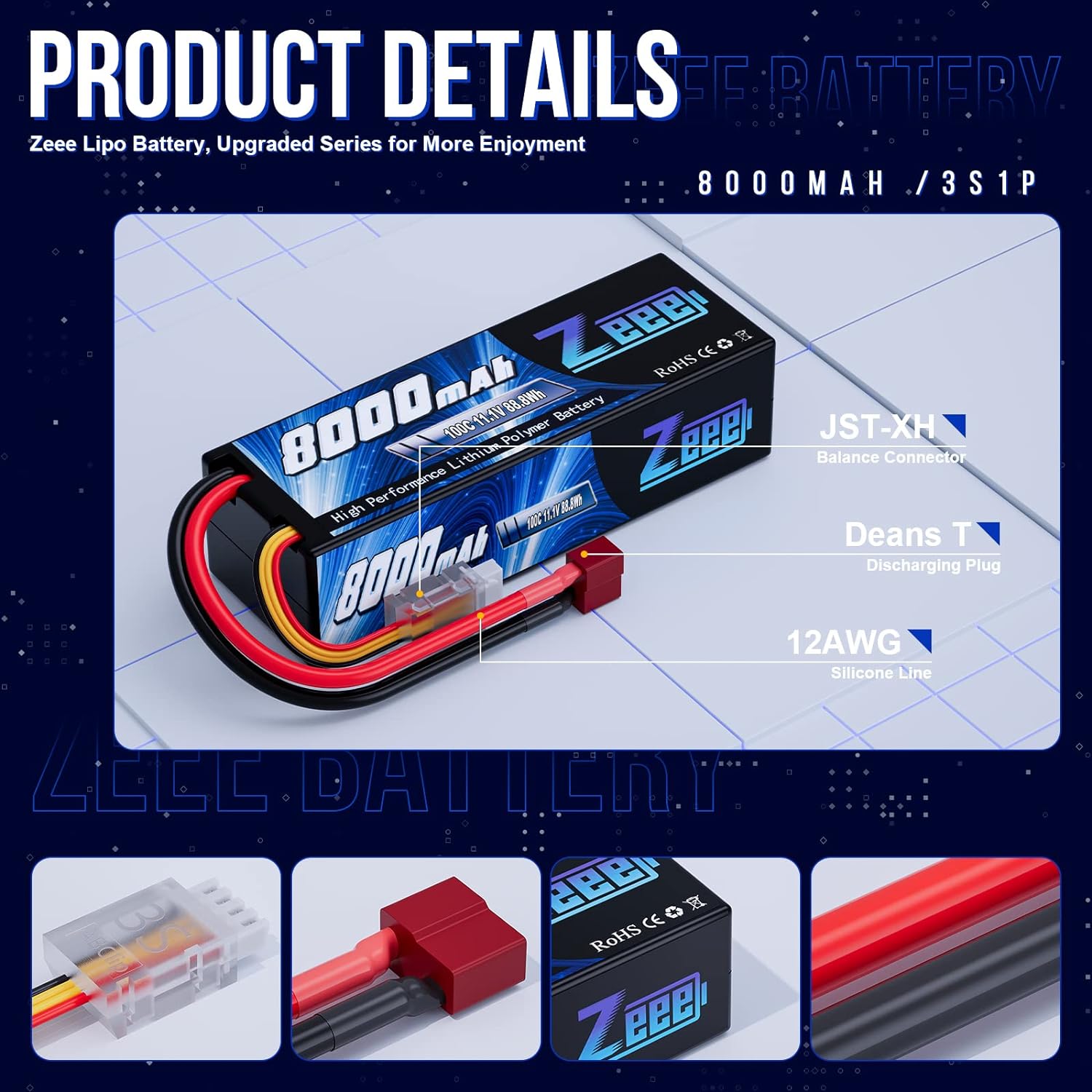 Zeee Lipo 3S 8000mAh Battery 1 - Drone Rc Truck review and price