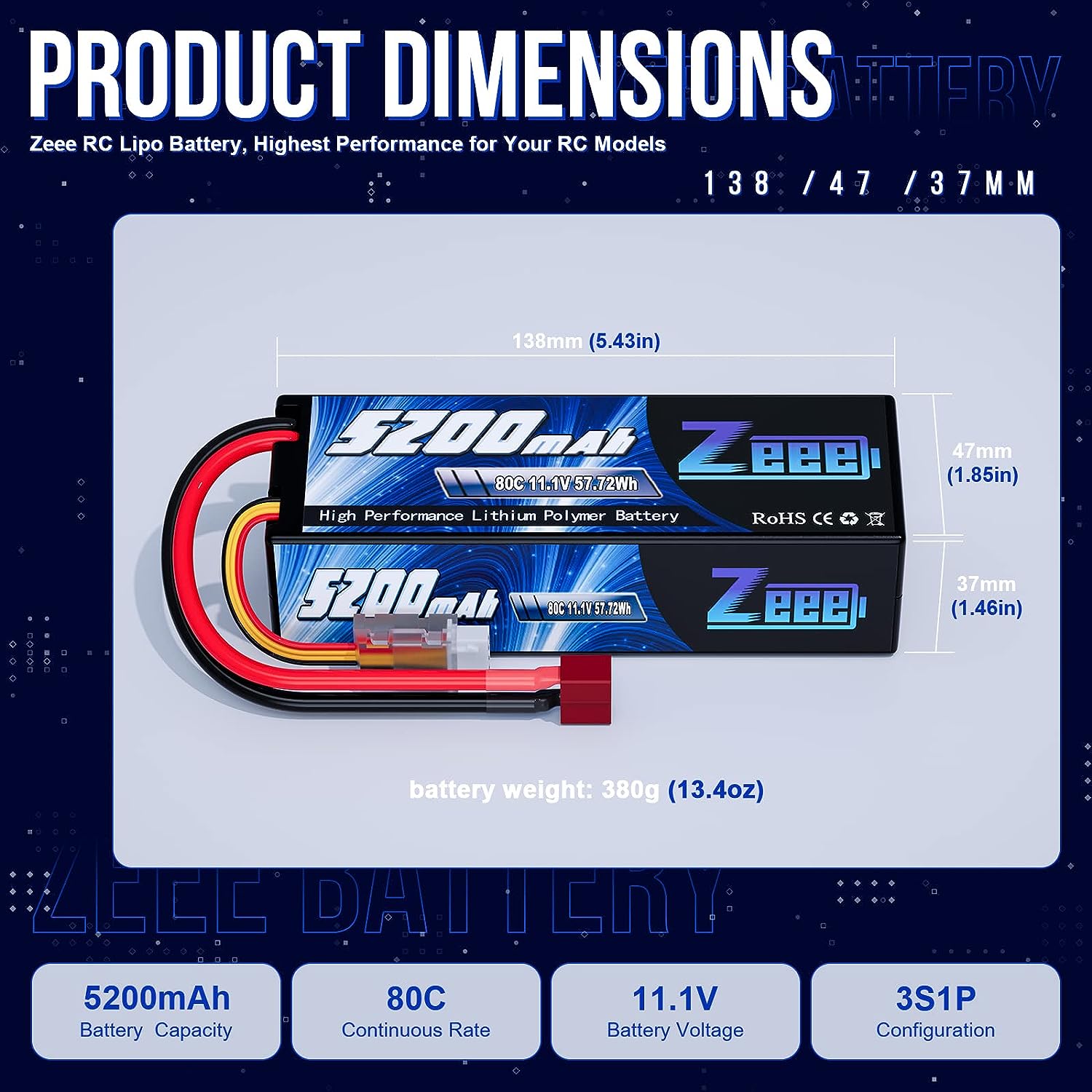 1/2pcs Zeee 3S 5200mAh Lipo Ba - Drone Rc Truck review and price