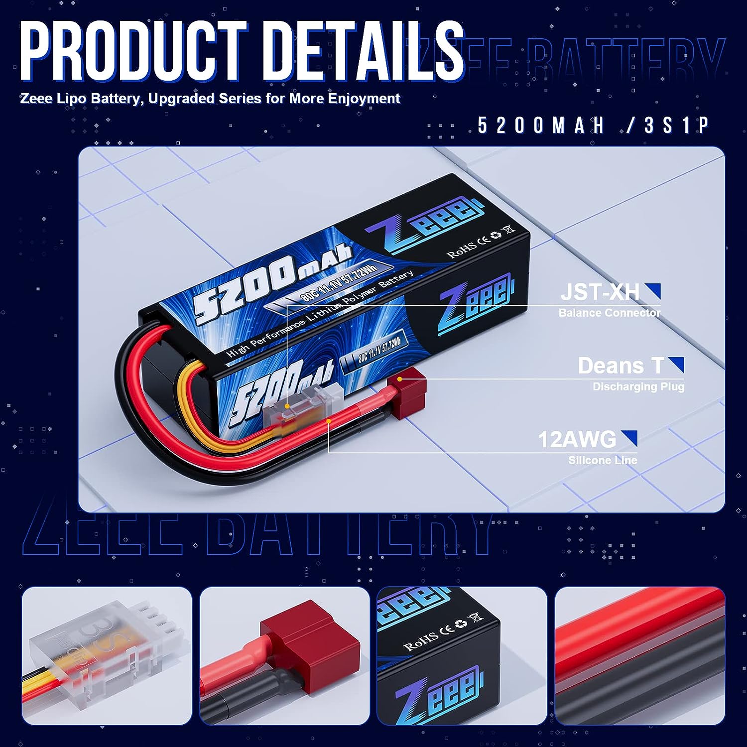 1/2pcs Zeee 3S 5200mAh Lipo Ba - Drone Rc Truck review and price