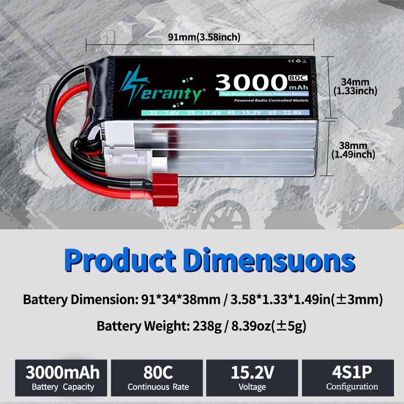 2Pcs TERANTY 14.8V 15.2V Lipo  - Drone Rc Truck review and price